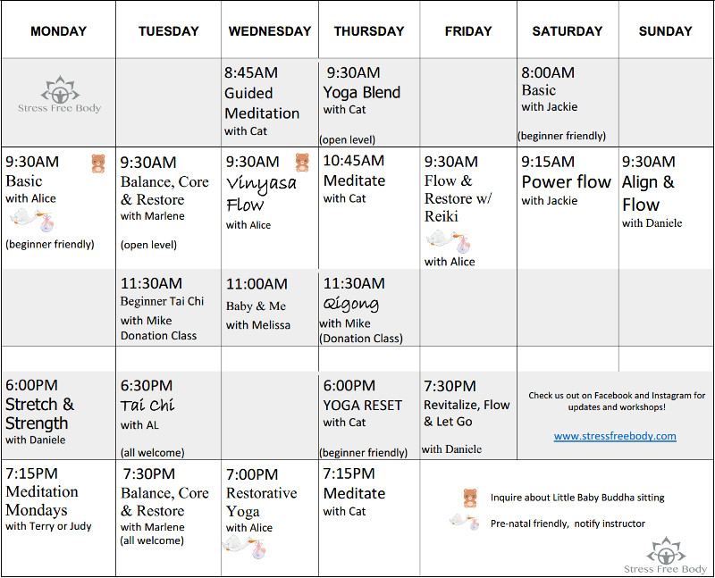 highland yoga schedule