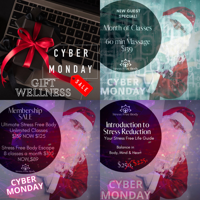 Cyber Monday DEALS here at Stress Free Body shop Local!